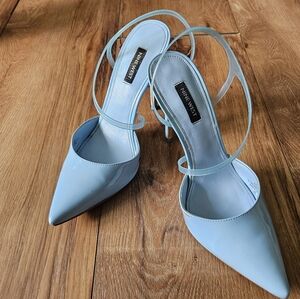 Nine West Blue Stiletto Heels Classic Pointed Toe